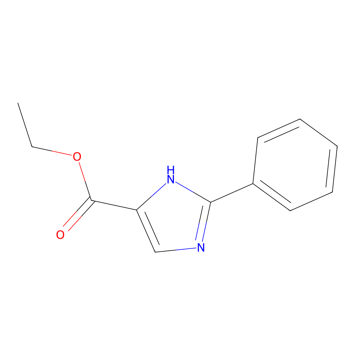 Ethyl 2-phenyl-1H-imidazole-5-carboxylate molecular structure, CAS 32683-00-4