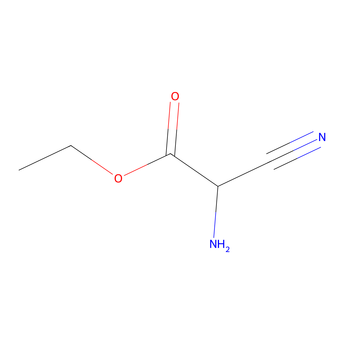 Ethyl 2-amino-2-cyanoacetate molecular structure, CAS 32683-02-6