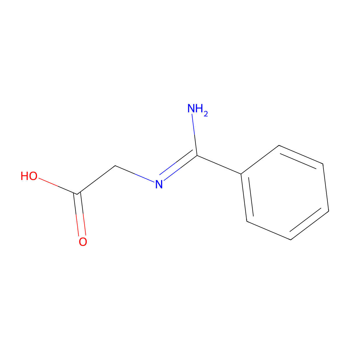 N-(Iminophenylmethyl)glycine molecular structure, CAS 32683-07-1