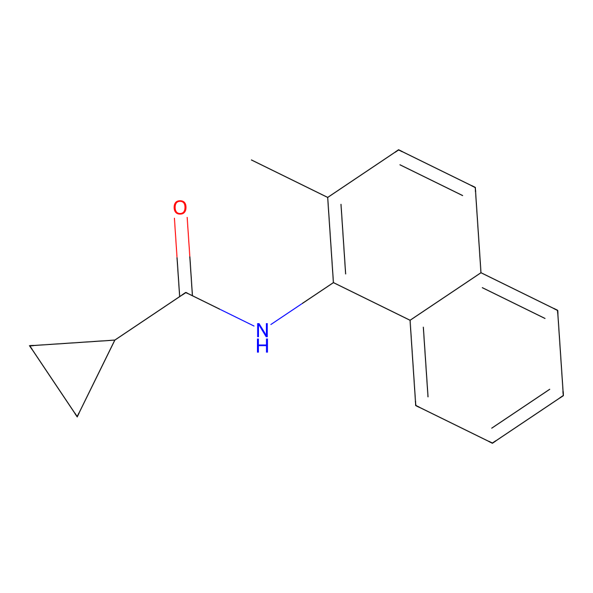 N-(2-methyl-1-naphthyl)cyclopropanecarboxamide molecular structure, CAS 326832-35-3