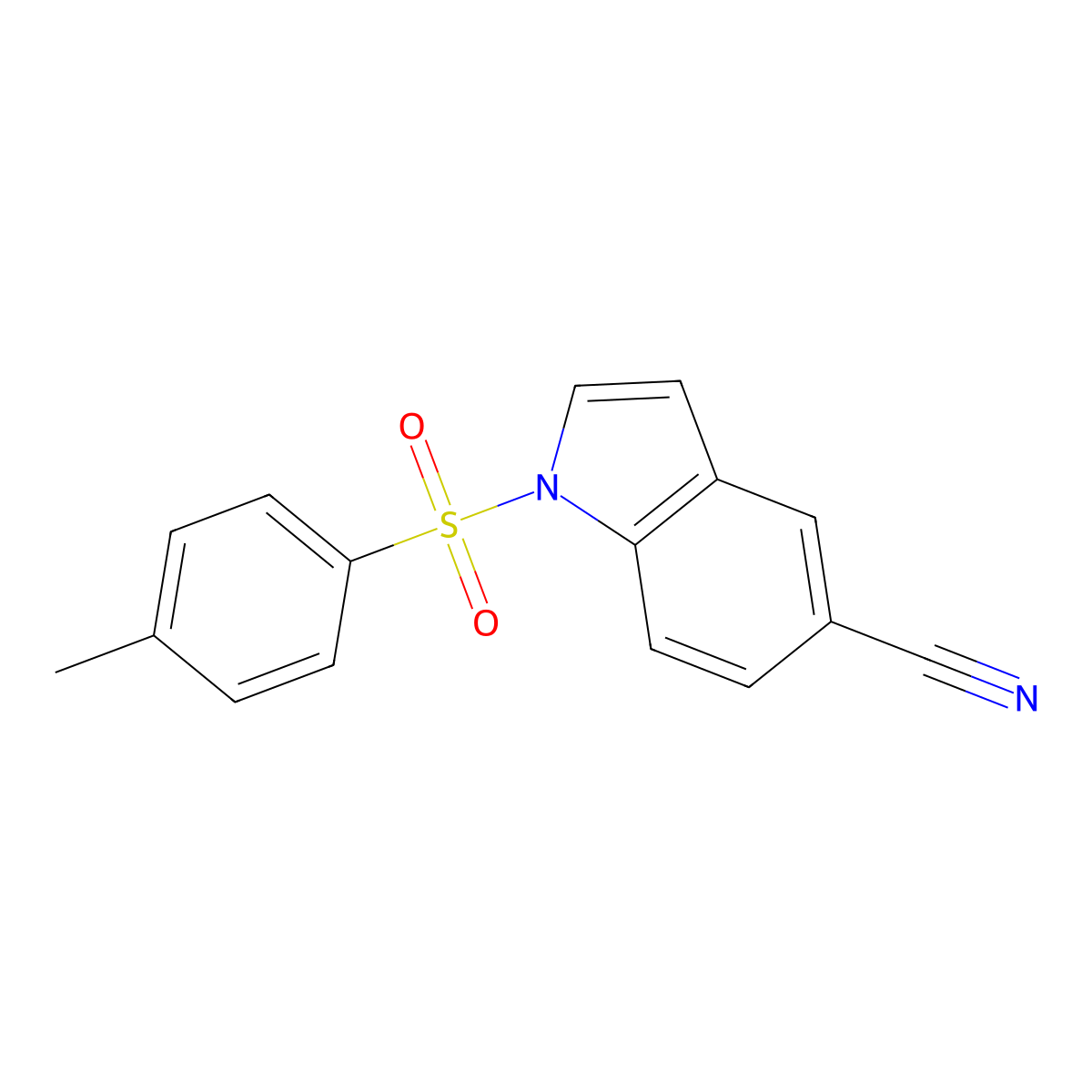 1-(4-Methylbenzene-1-sulfonyl)-1H-indole-5-carbonitrile molecular structure, CAS 32685-23-7