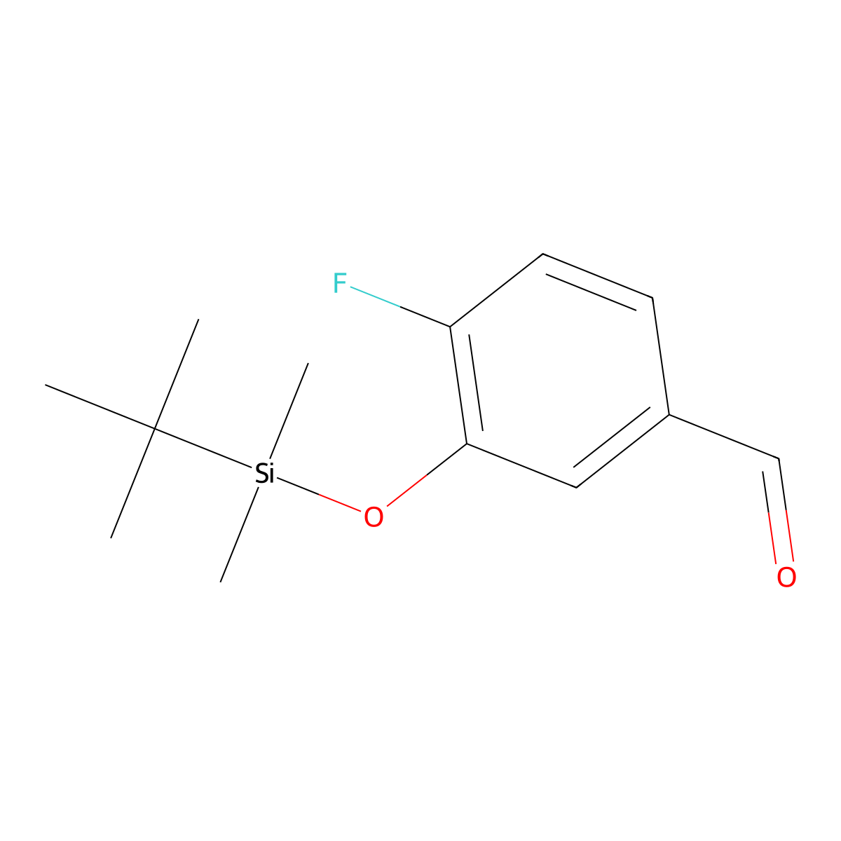 3-[(Tert-butyldimethylsilyl)oxy]-4-fluorobenzaldehyde molecular structure, CAS 326850-89-9