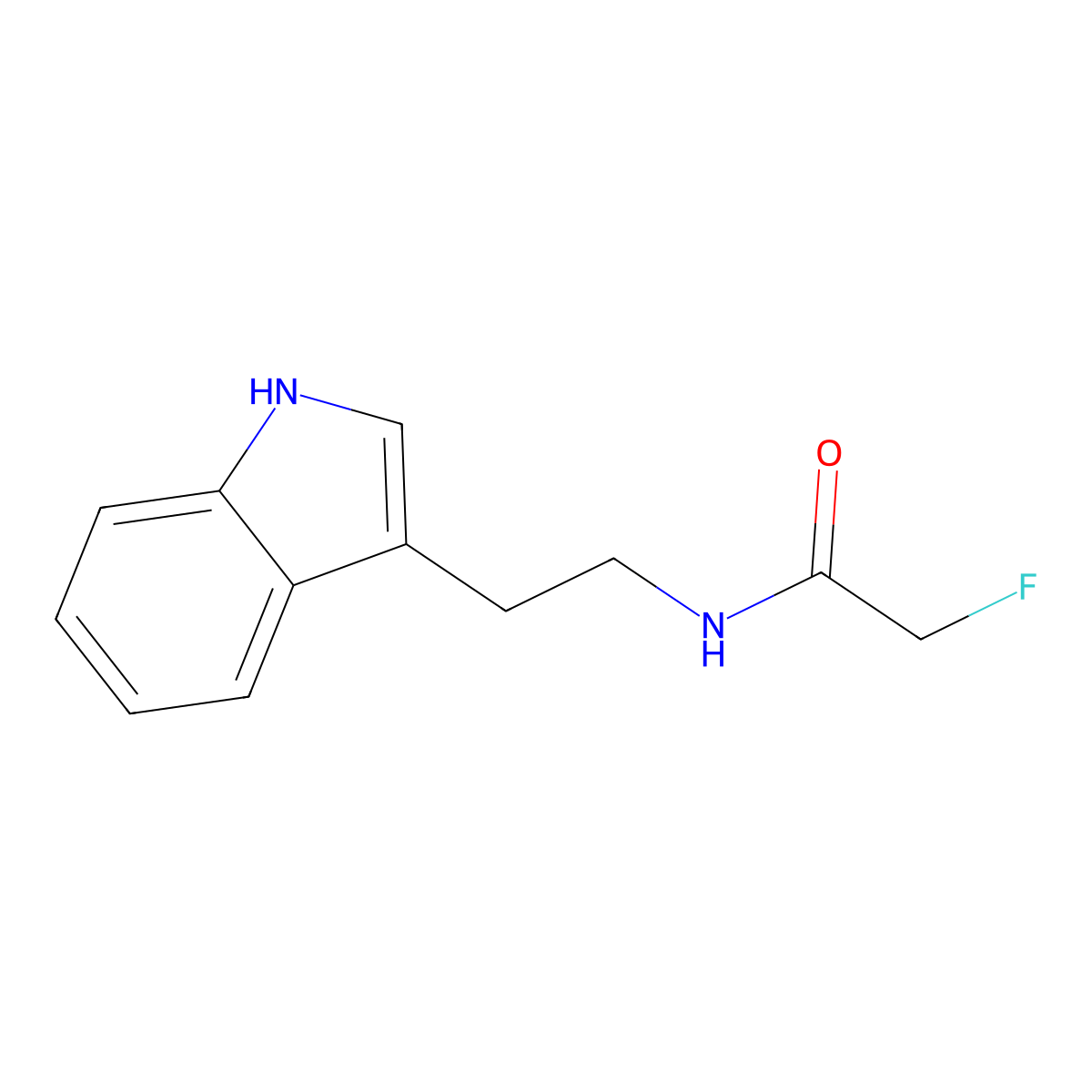 2-fluoro-N-[2-(1H-indol-3-yl)ethyl]acetamide molecular structure, CAS 326866-53-9