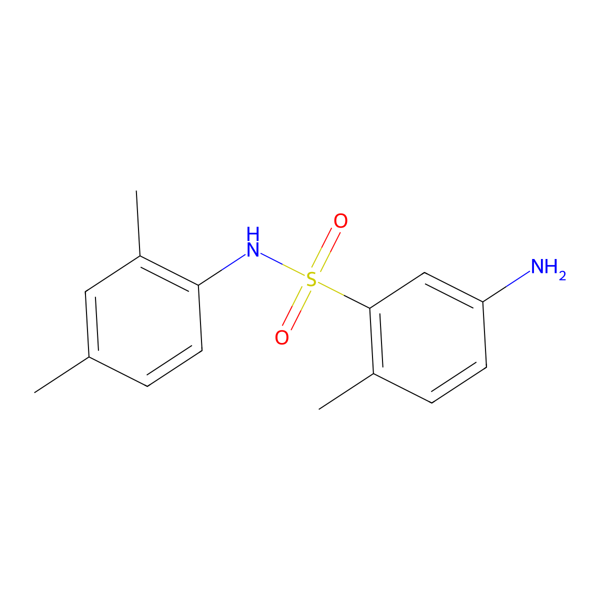 5-amino-N-(2,4-dimethylphenyl)-2-methylbenzene-1-sulfonamide molecular structure, CAS 326866-54-0