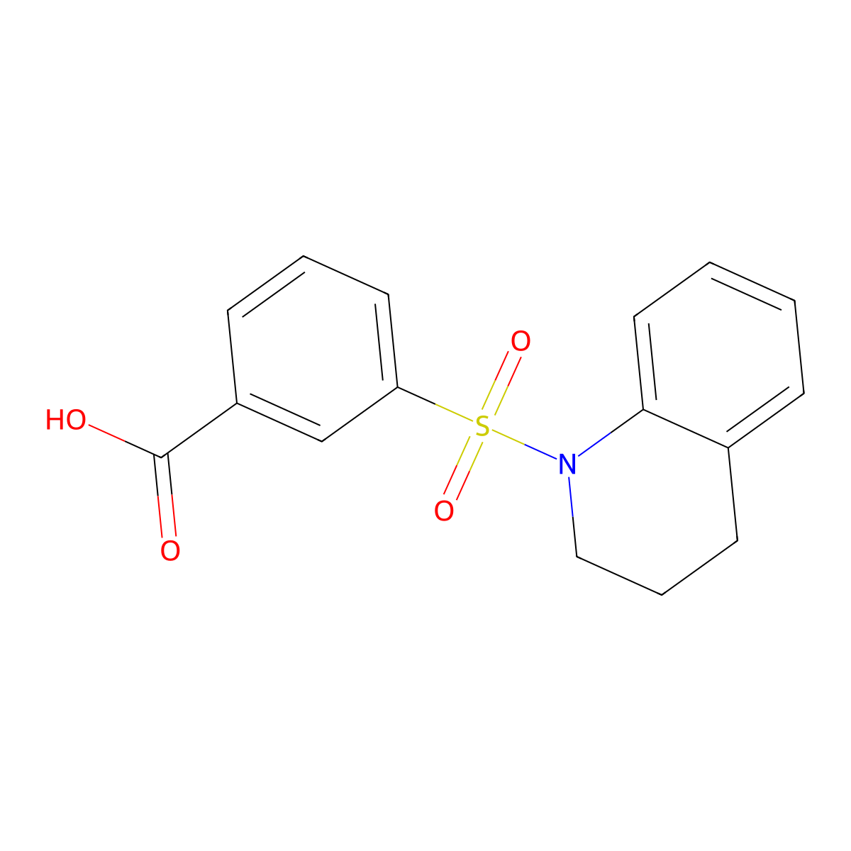 3-(1,2,3,4-Tetrahydroquinoline-1-sulfonyl)benzoic acid molecular structure, CAS 326866-55-1