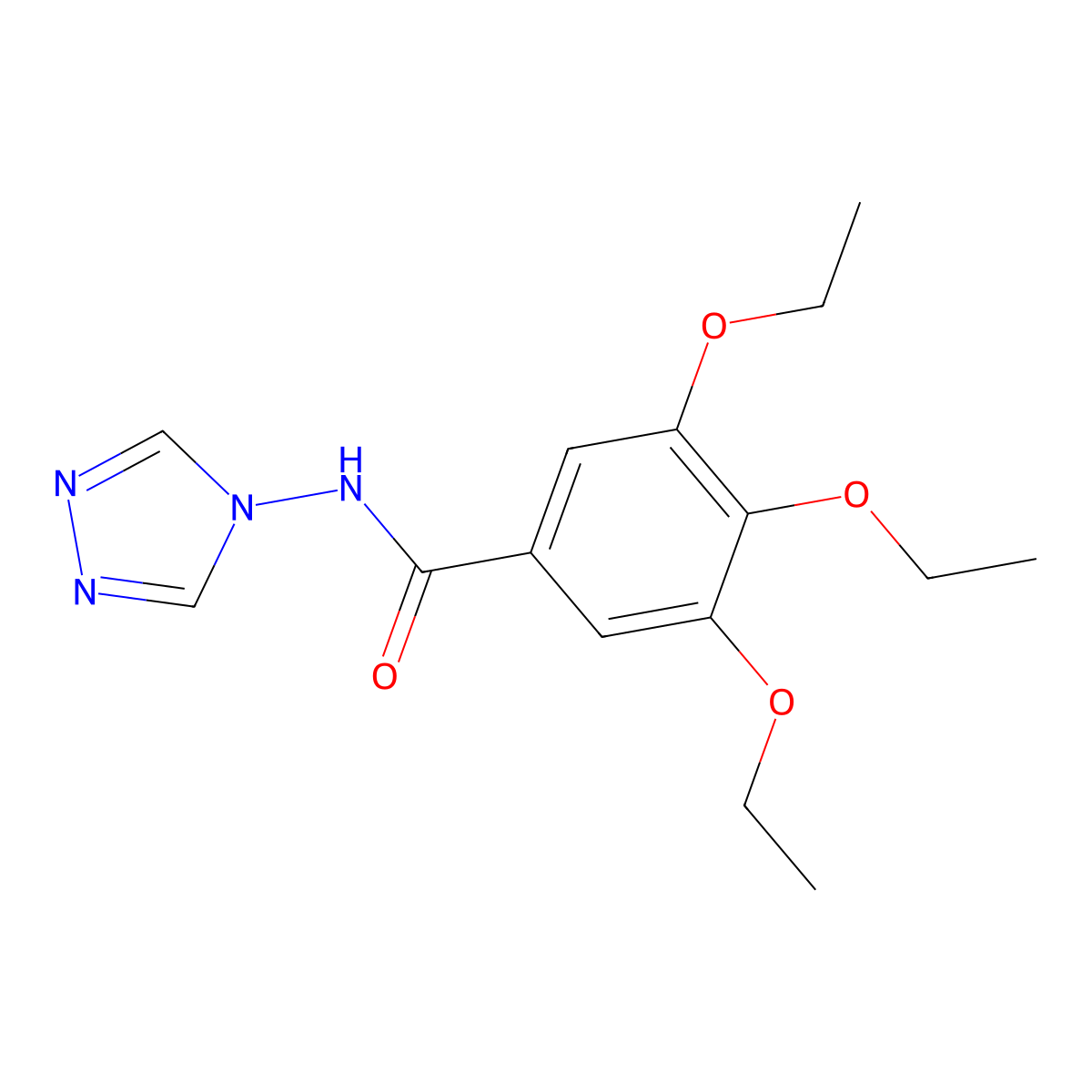 3,4,5-triethoxy-N-(1,2,4-triazol-4-yl)benzamide molecular structure, CAS 326867-56-5
