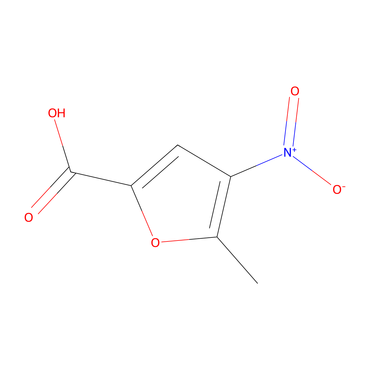 5-Methyl-4-nitrofuran-2-carboxylic acid molecular structure, CAS 326867-81-6