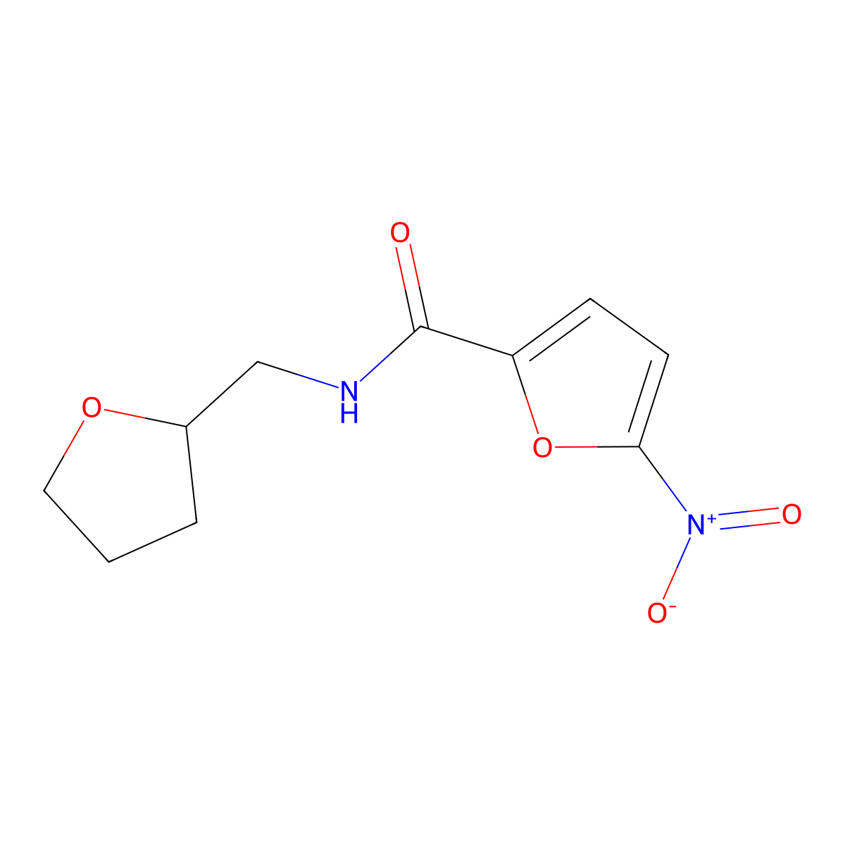5-nitro-N-(oxolan-2-ylmethyl)furan-2-carboxamide molecular structure, CAS 326867-95-2