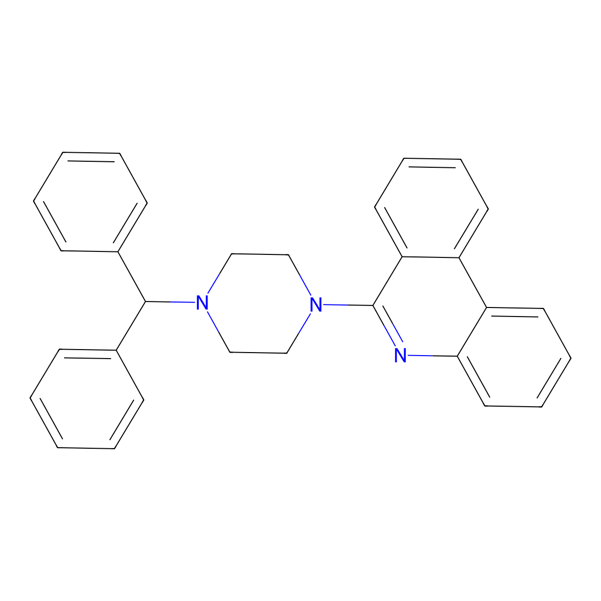 6-(4-Benzhydrylpiperazin-1-yl)phenanthridine molecular structure, CAS 326868-11-5