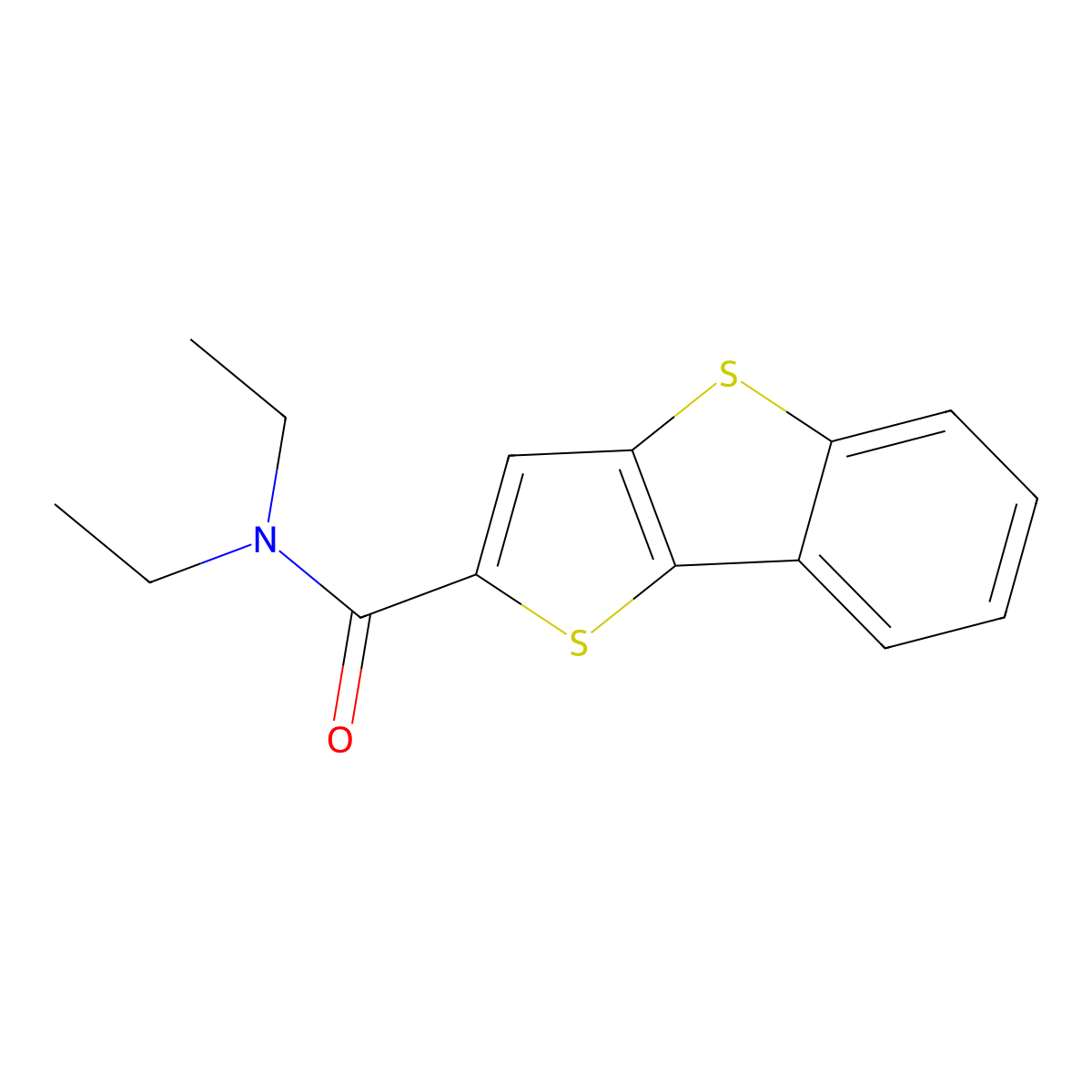 N,N-diethylthieno[3,2-b][1]benzothiole-2-carboxamide molecular structure, CAS 326870-21-7