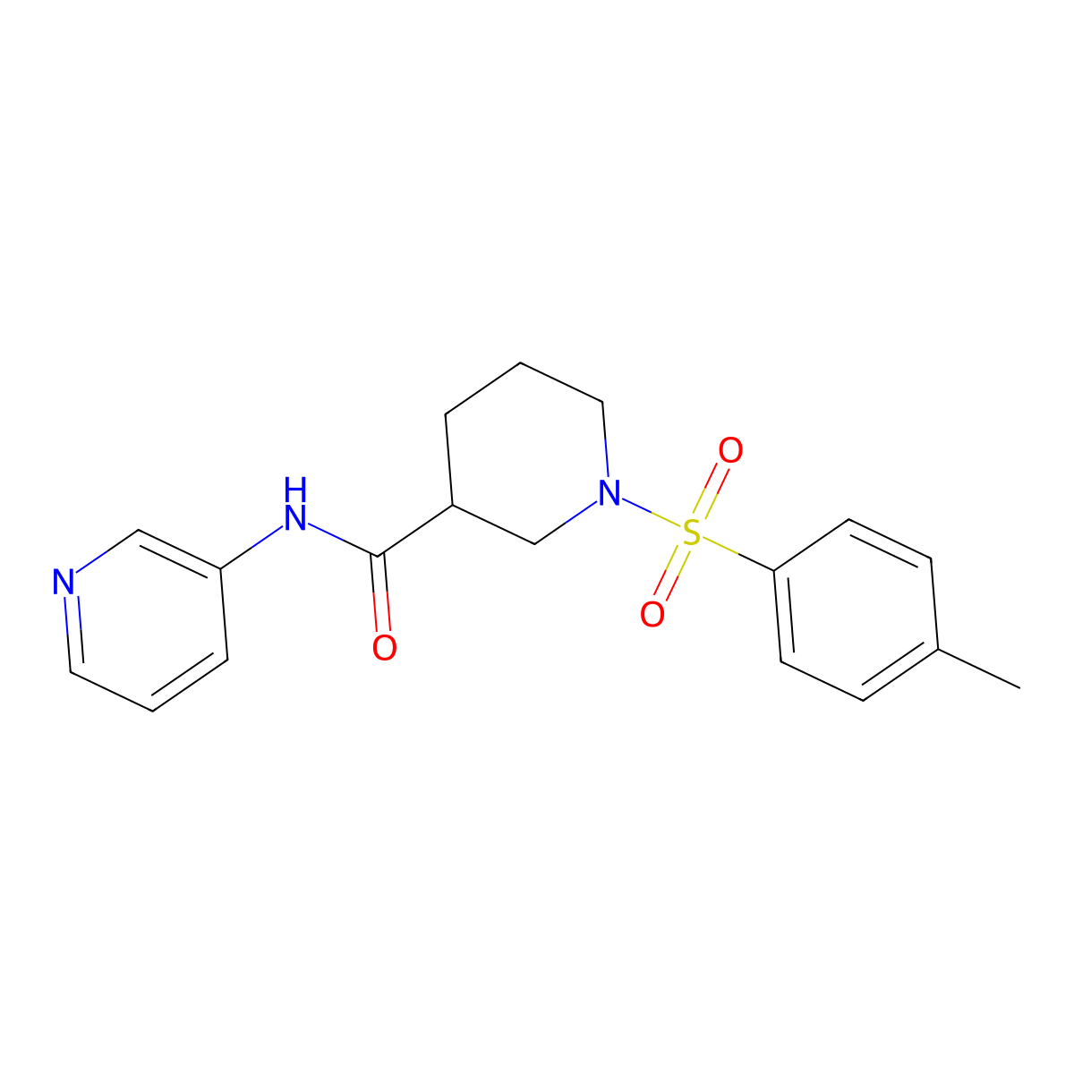 1-[(4-methylphenyl)sulfonyl]-N-3-pyridinyl-3-piperidinecarboxamide molecular structure, CAS 326870-55-7