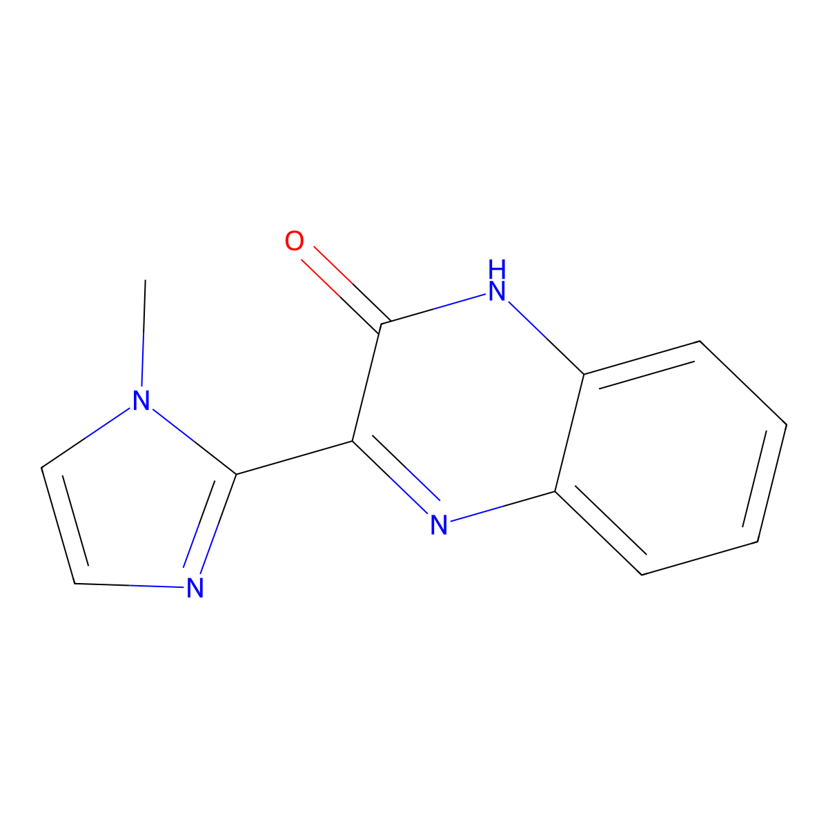3-(1-methyl-1H-imidazol-2-yl)-1,2-dihydroquinoxalin-2-one molecular structure, CAS 326871-97-0