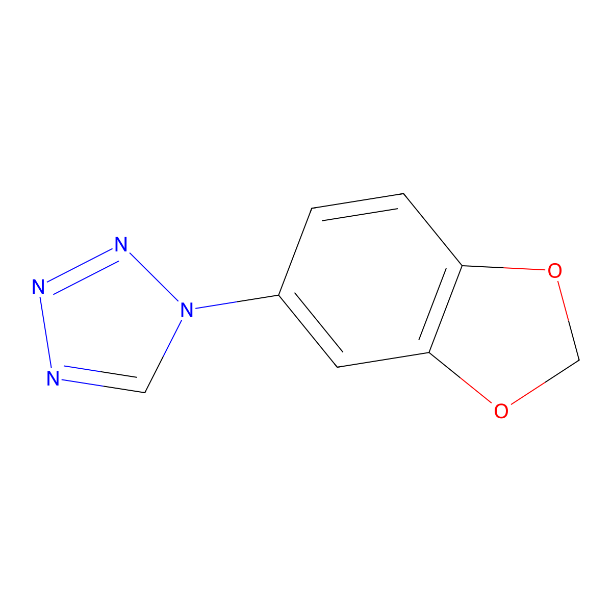 1-(1,3-benzodioxol-5-yl)-1H-tetrazole molecular structure, CAS 326874-59-3