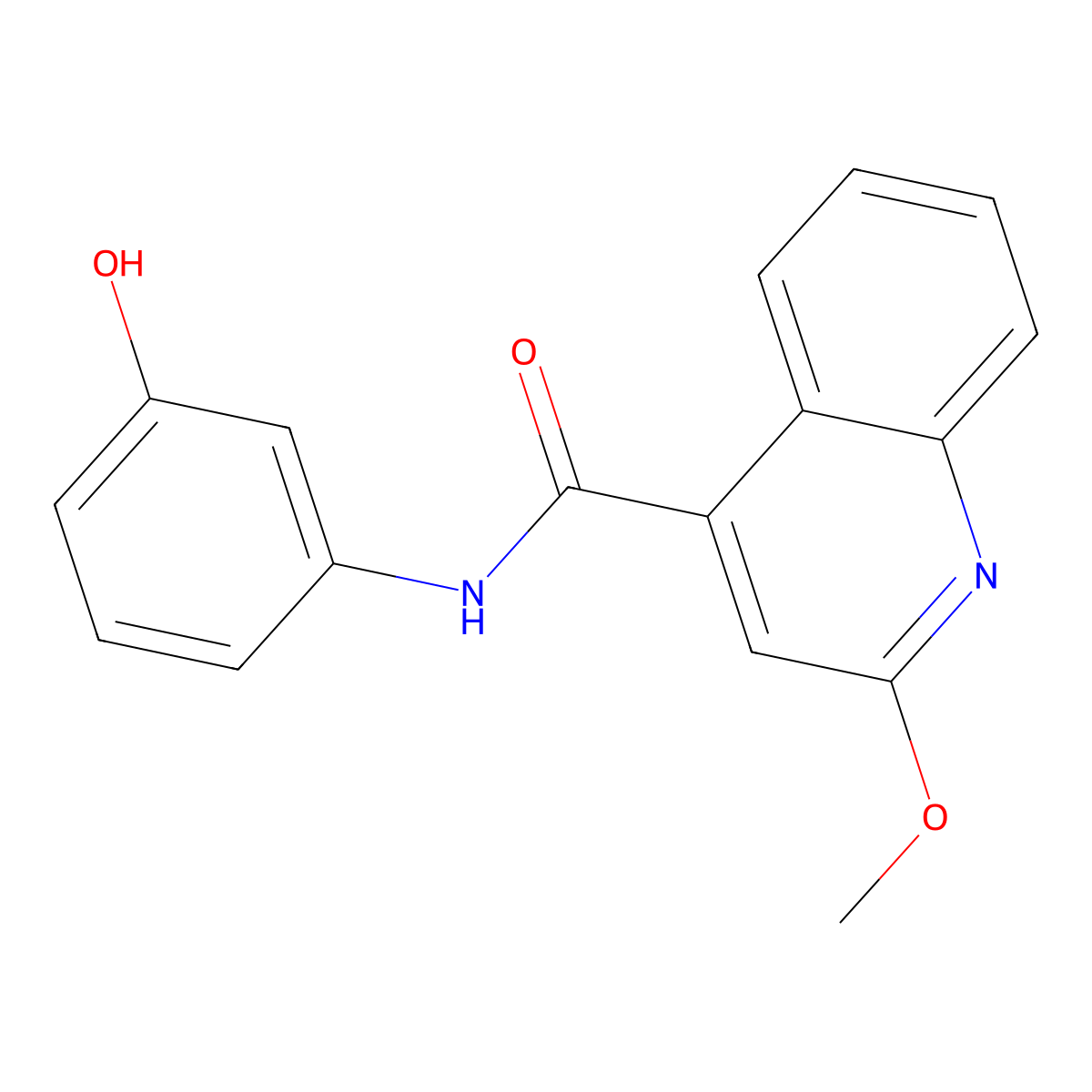 N-(3-hydroxyphenyl)-2-methoxyquinoline-4-carboxamide molecular structure, CAS 326878-55-1