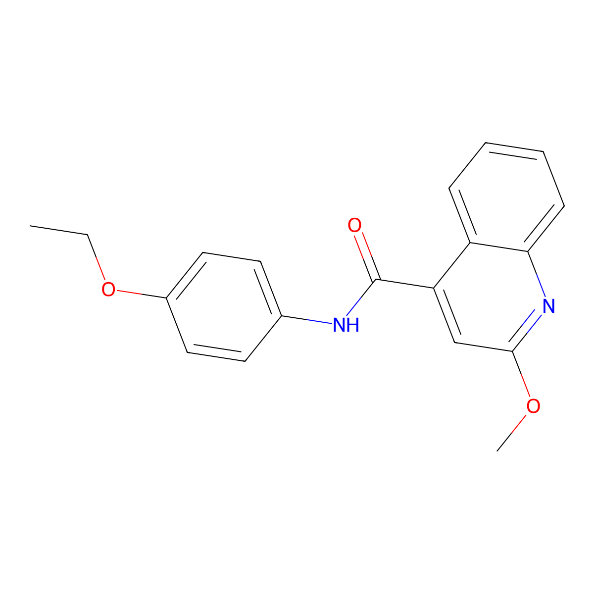 N-(4-ethoxyphenyl)-2-methoxyquinoline-4-carboxamide molecular structure, CAS 326878-57-3
