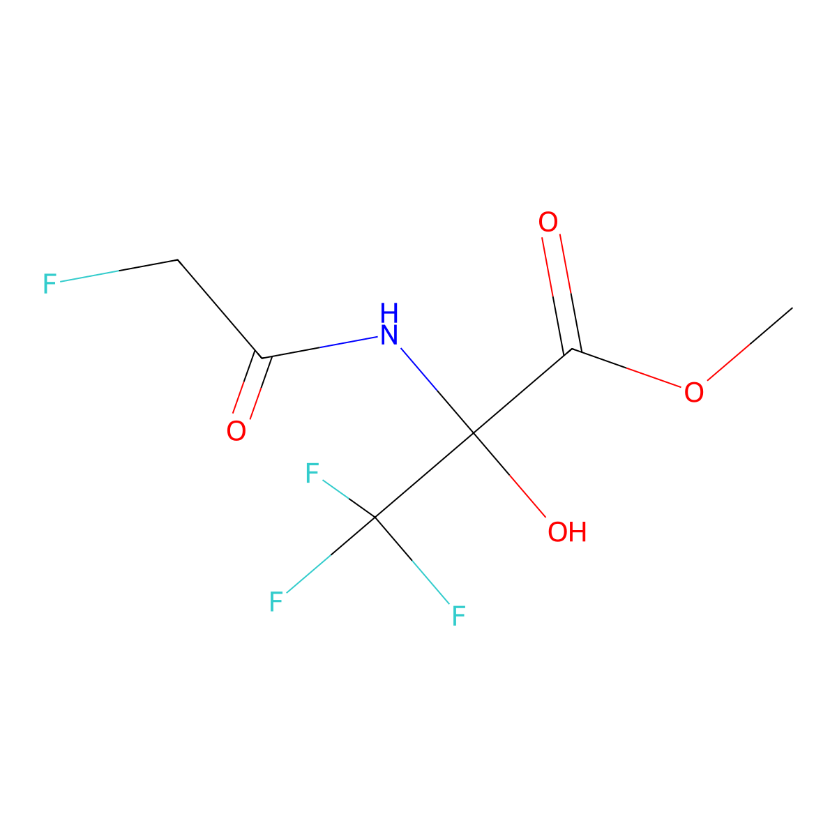 Methyl 3,3,3-trifluoro-2-[(2-fluoroacetyl)amino]-2-hydroxypropanoate molecular structure, CAS 326879-67-8