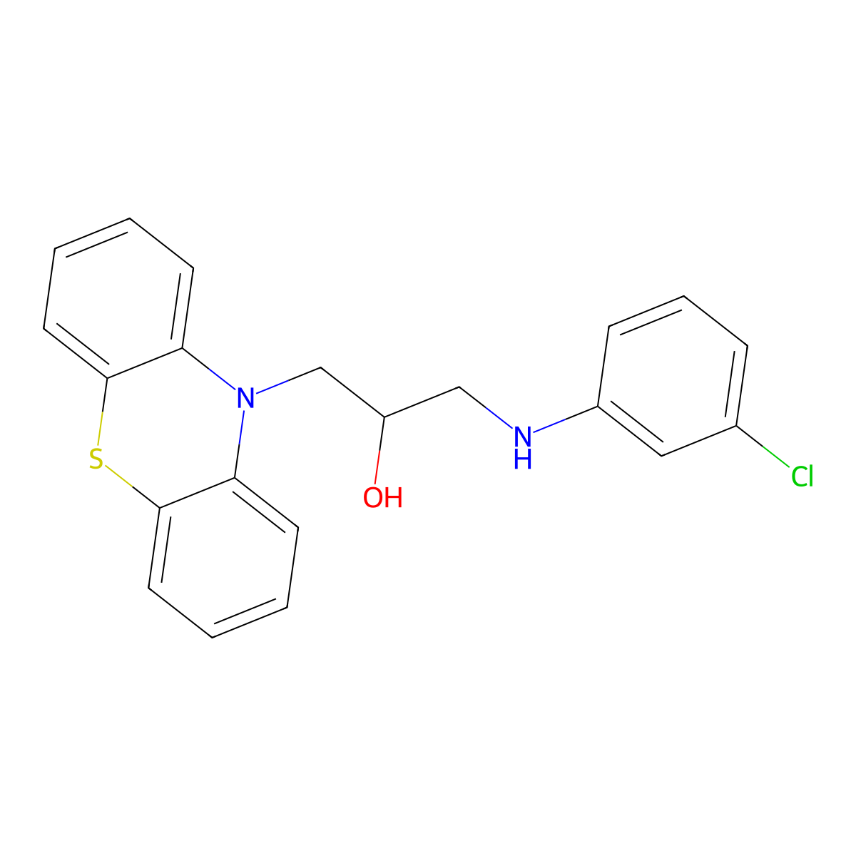 1-(3-Chloroanilino)-3-phenothiazin-10-yl-propan-2-ol molecular structure, CAS 326881-32-7