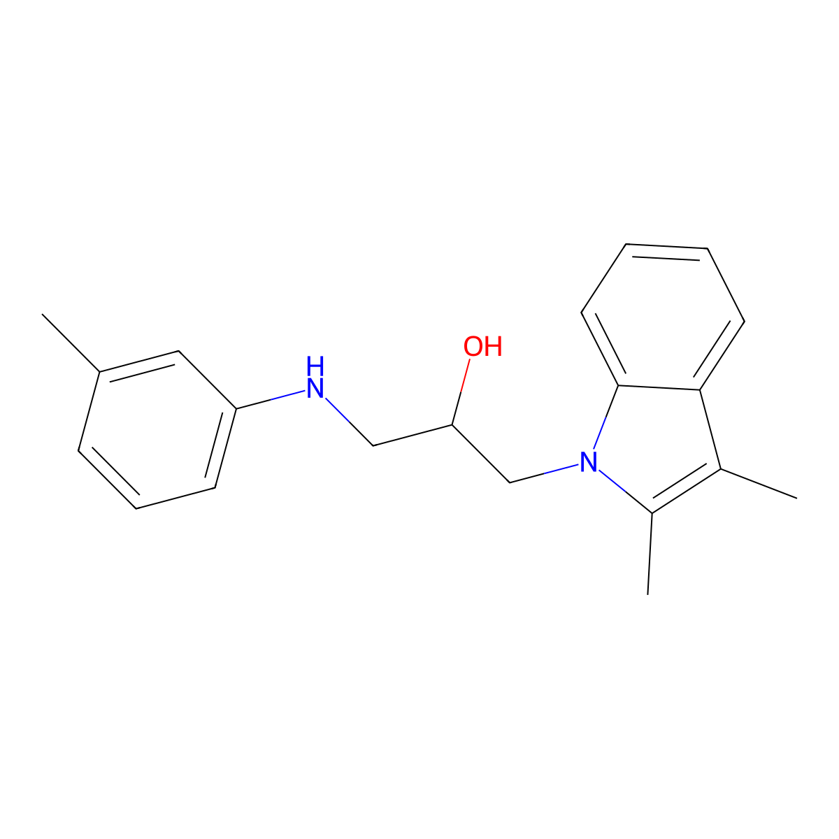 1-(2,3-dimethyl-1H-indol-1-yl)-3-[(3-methylphenyl)amino]propan-2-ol molecular structure, CAS 326881-69-0