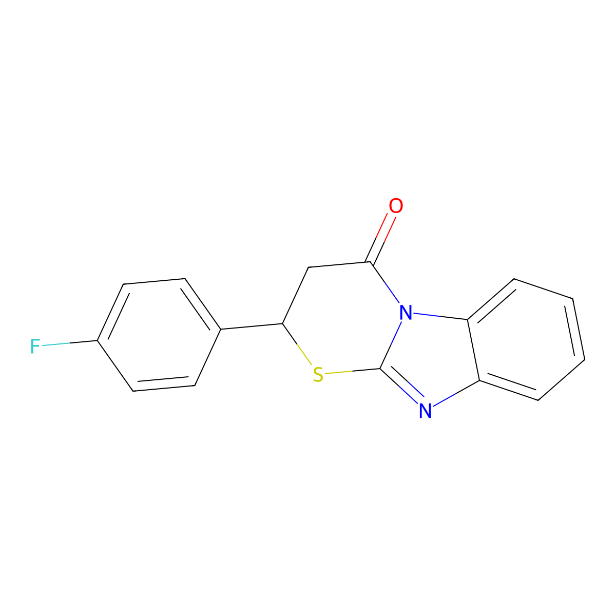 2-(4-Fluorophenyl)-2H-[1,3]thiazino[3,2-a]benzoimidazole-4(3H)-one molecular structure, CAS 326881-73-6