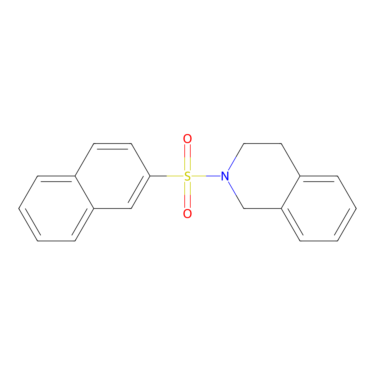 2-naphthalen-2-ylsulfonyl-3,4-dihydro-1H-isoquinoline molecular structure, CAS 326881-77-0