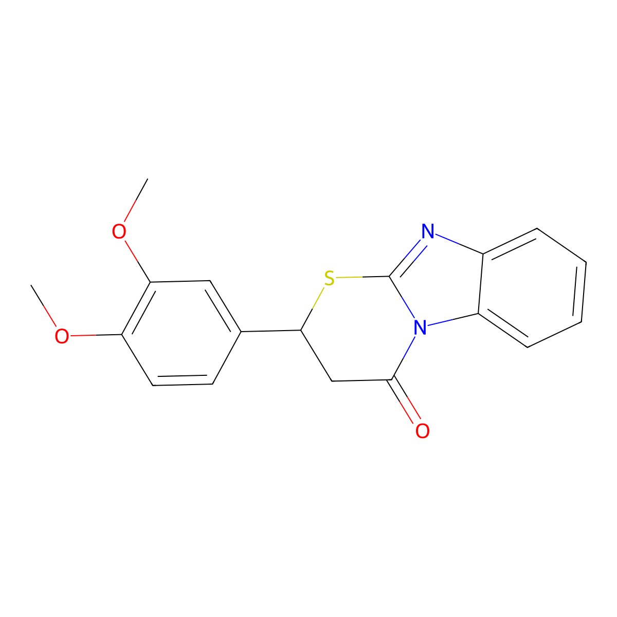2-(3,4-Dimethoxy-phenyl)-2,3-dihydro-1-thia-4a,9-diaza-fluoren-4-one molecular structure, CAS 326881-94-1