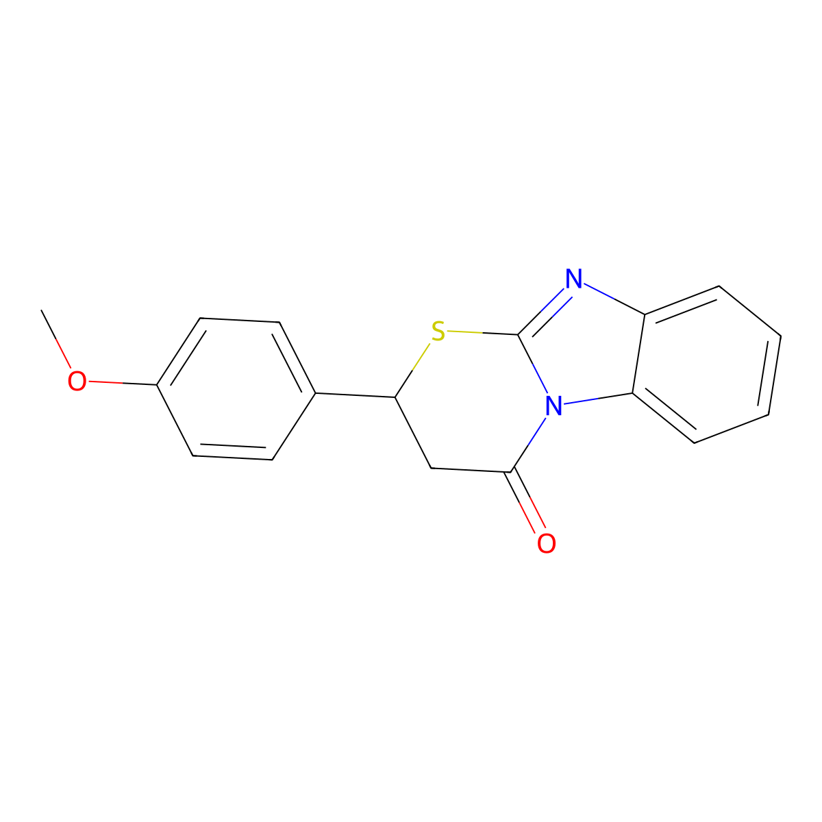 2-(4-Methoxyphenyl)-2,3-dihydro-[1,3]thiazino[3,2-a]benzimidazol-4-one molecular structure, CAS 326881-96-3