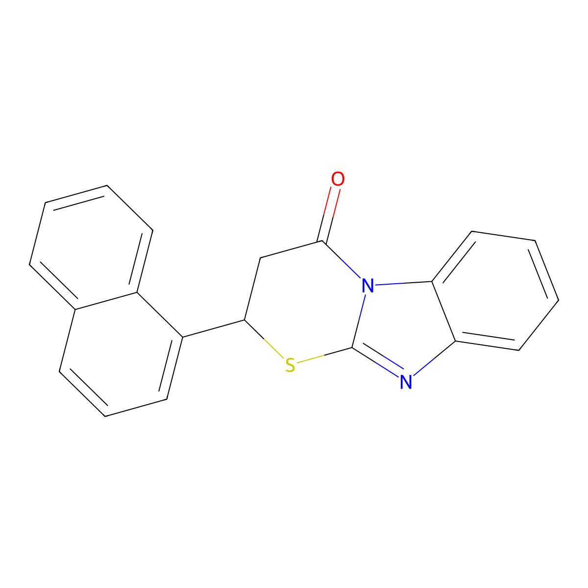 2-Naphthalen-1-yl-2,3-dihydro-1-thia-4a,9-diaza-fluoren-4-one molecular structure, CAS 326881-97-4