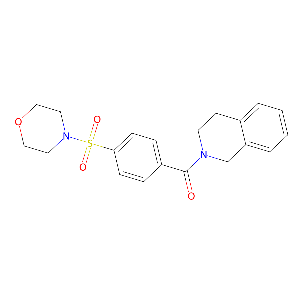 (3,4-dihydroisoquinolin-2(1H)-yl)(4-(morpholinosulfonyl)phenyl)methanone molecular structure, CAS 326882-17-1