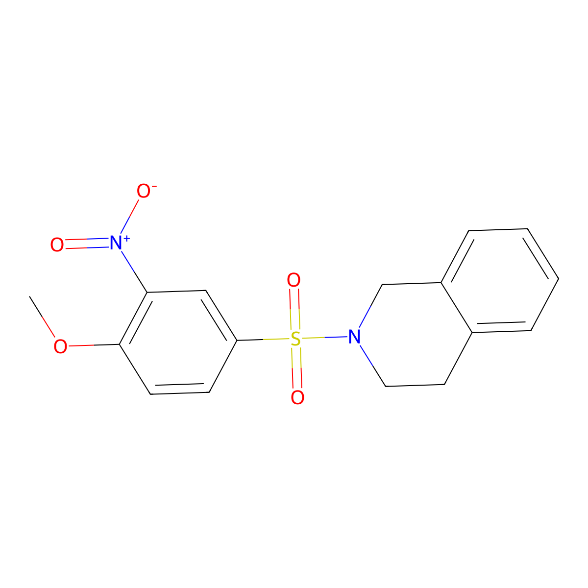 2-((4-Methoxy-3-nitrophenyl)sulfonyl)-1,2,3,4-tetrahydroisoquinoline molecular structure, CAS 326882-41-1