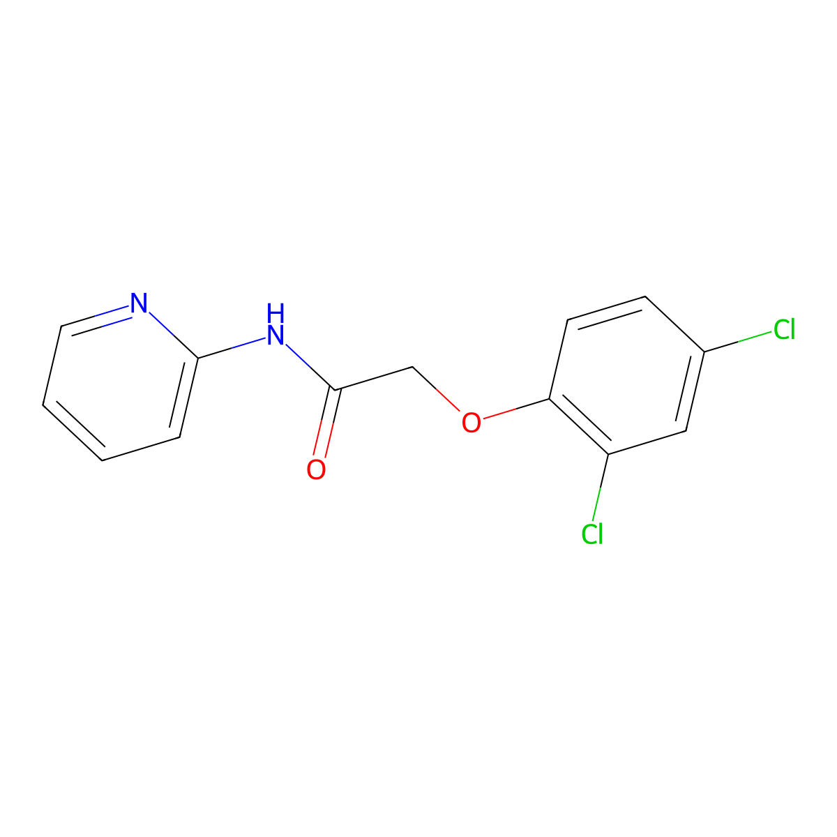 2-(2,4-dichlorophenoxy)-N-pyridin-2-ylacetamide molecular structure, CAS 326882-52-4