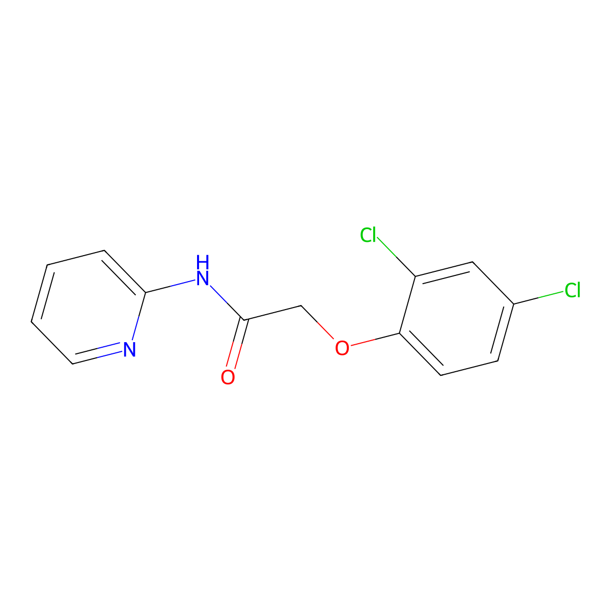 2-(2,4-dichlorophenoxy)-N-pyridin-2-ylacetamide molecular structure, CAS 326882-52-4