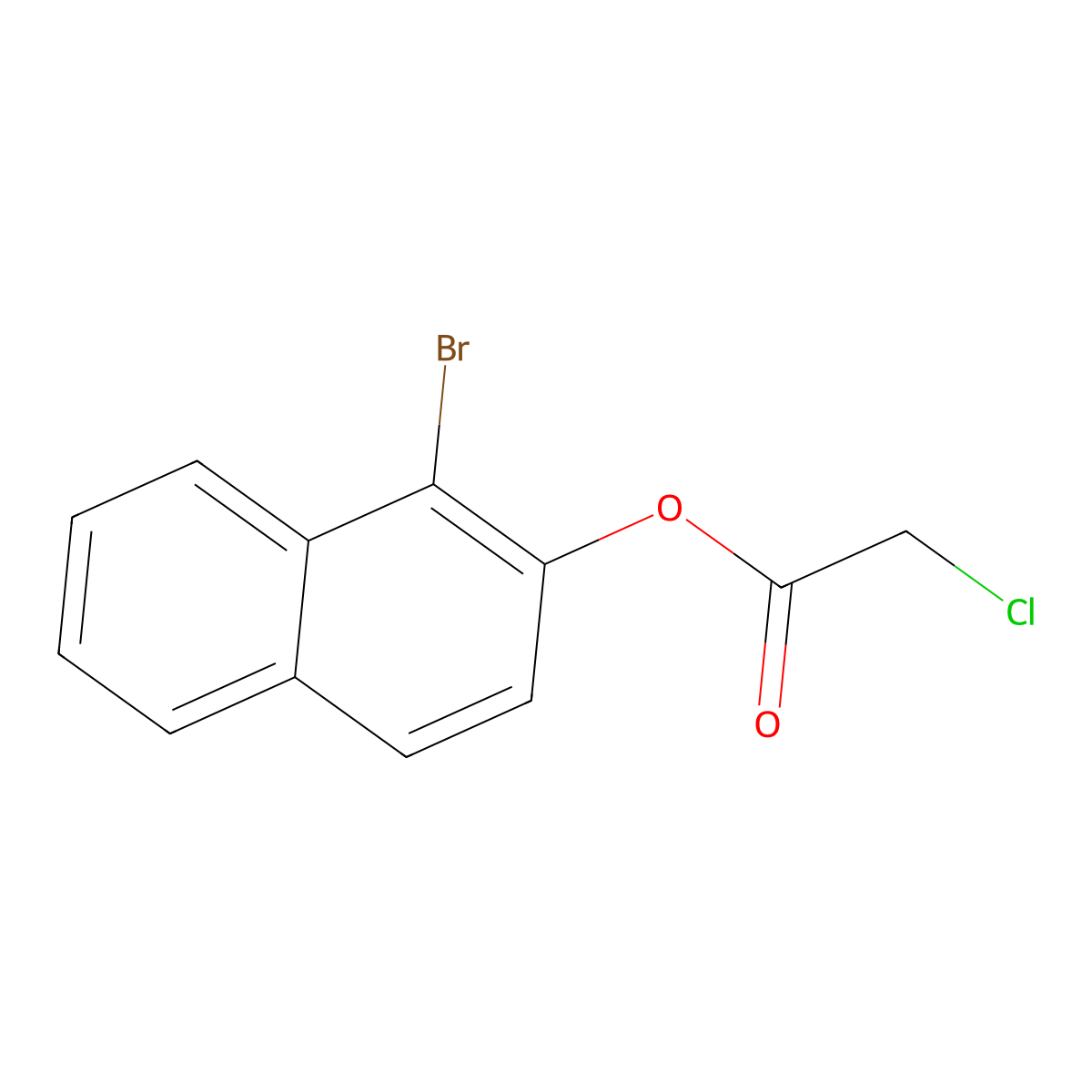 1-Bromonaphthalen-2-yl 2-chloroacetate molecular structure, CAS 326882-95-5