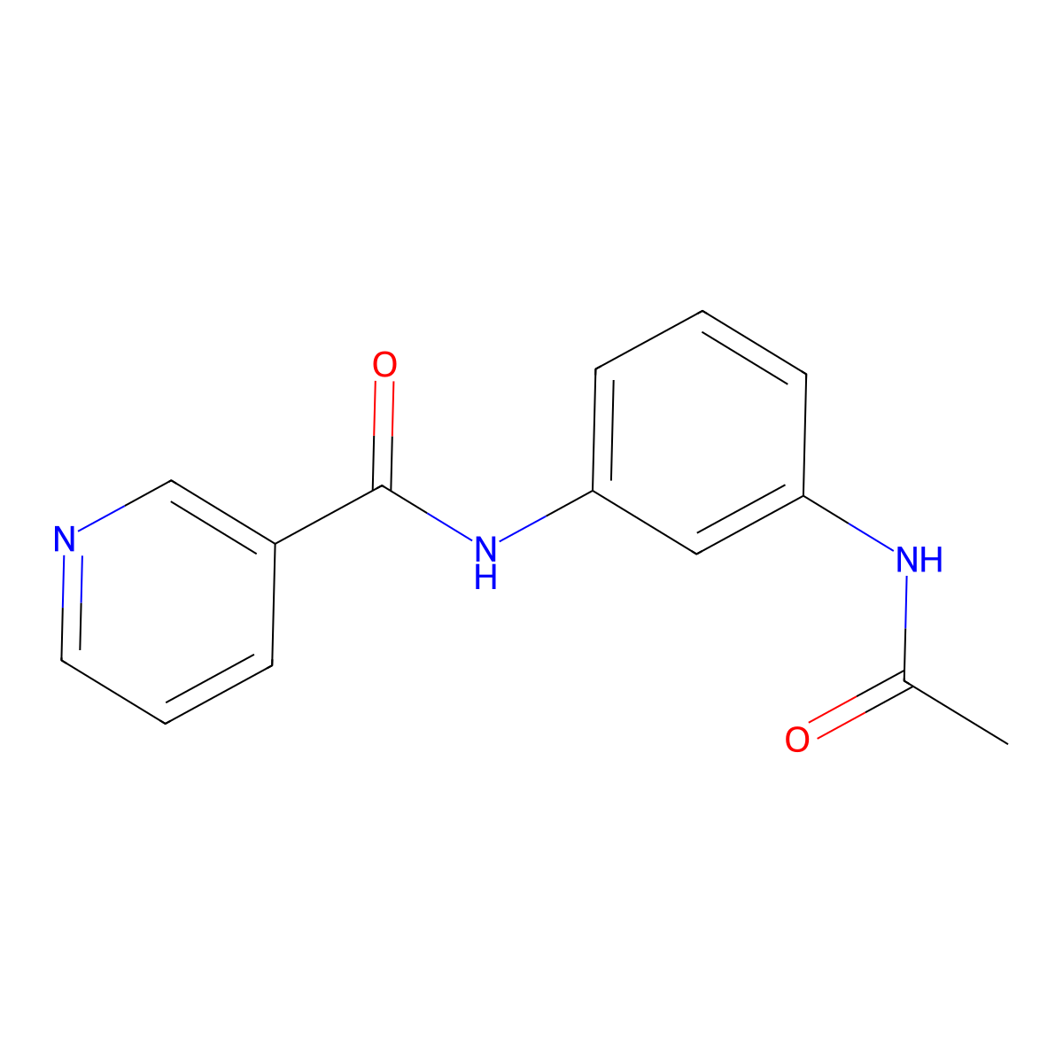 N-(3-acetamidophenyl)pyridine-3-carboxamide molecular structure, CAS 326883-38-9