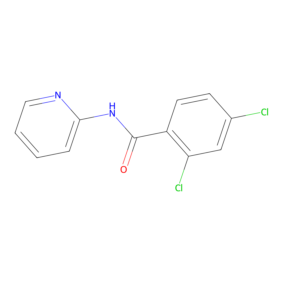 2,4-Dichloro-N-(2-pyridinyl)benzamide molecular structure, CAS 326883-43-6