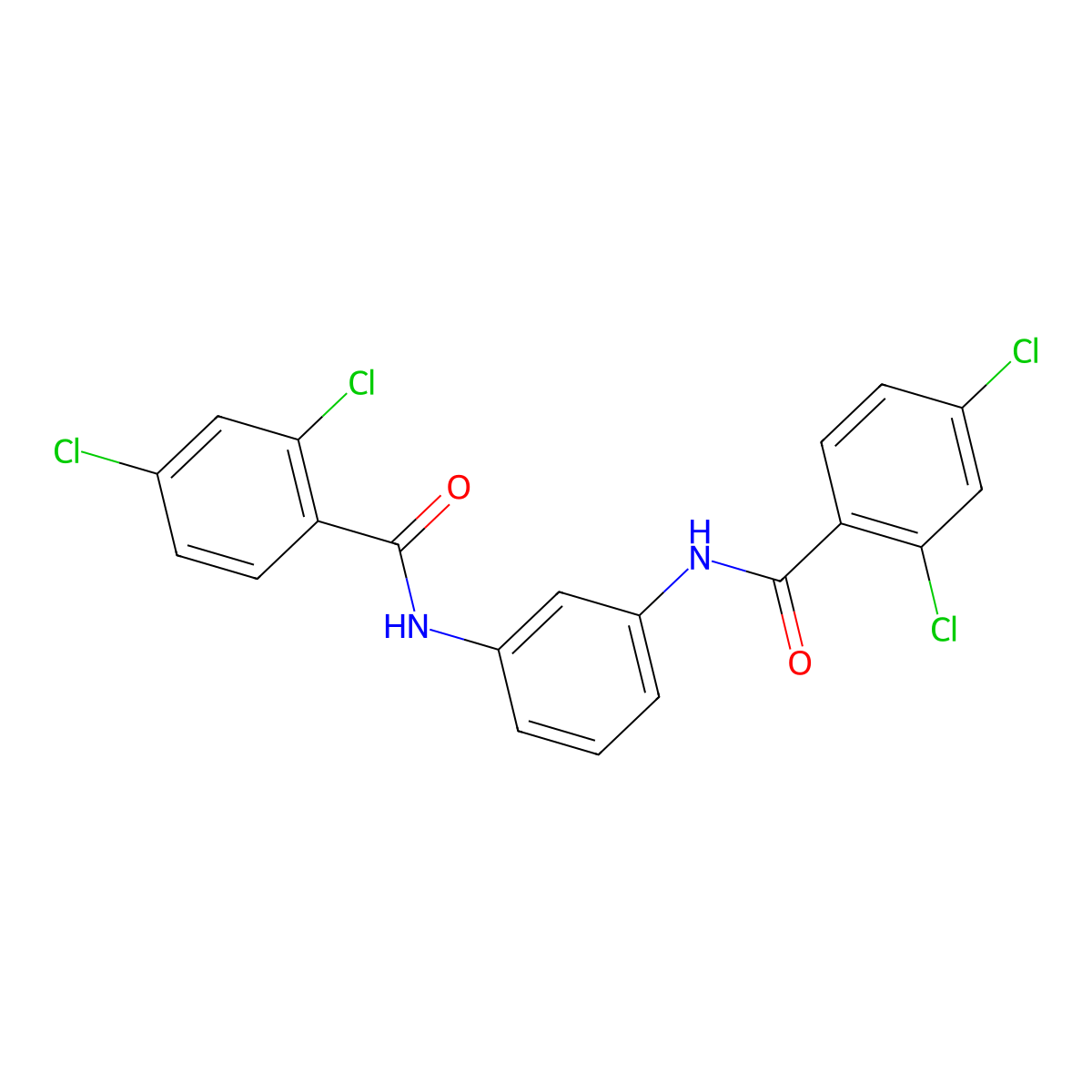 2,4-Dichloro-N-(3-((2,4-dichlorobenzoyl)amino)phenyl)benzamide molecular structure, CAS 326883-73-2