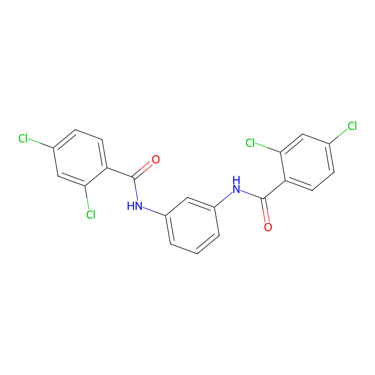 2,4-Dichloro-N-(3-((2,4-dichlorobenzoyl)amino)phenyl)benzamide molecular structure, CAS 326883-73-2