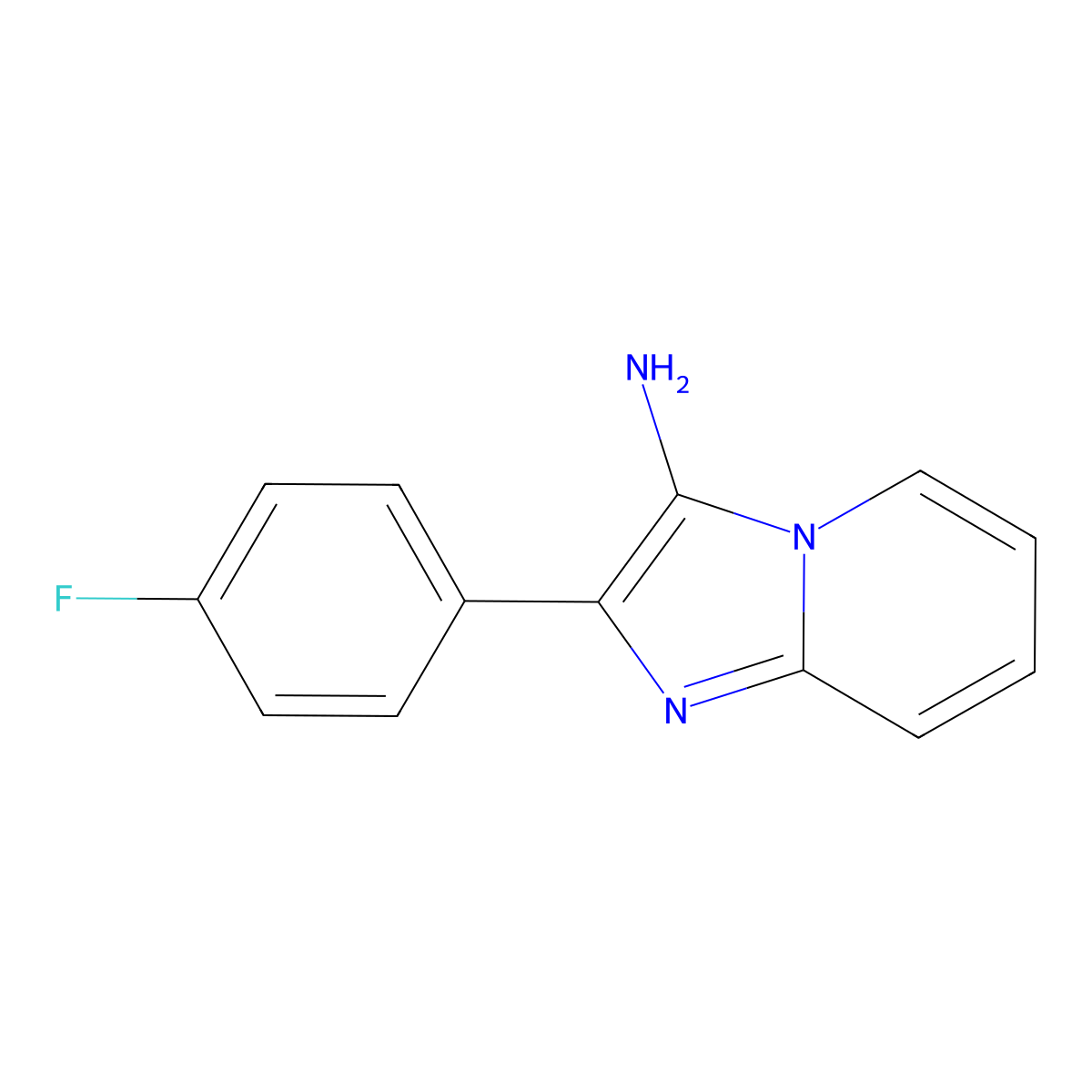 2-(4-Fluorophenyl)imidazo[1,2-a]pyridin-3-amine molecular structure, CAS 326883-87-8