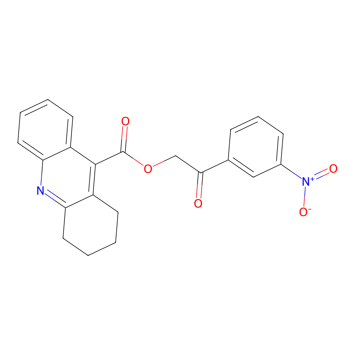 2-(3-Nitrophenyl)-2-oxoethyl 1,2,3,4-tetrahydroacridine-9-carboxylate molecular structure, CAS 326883-93-6