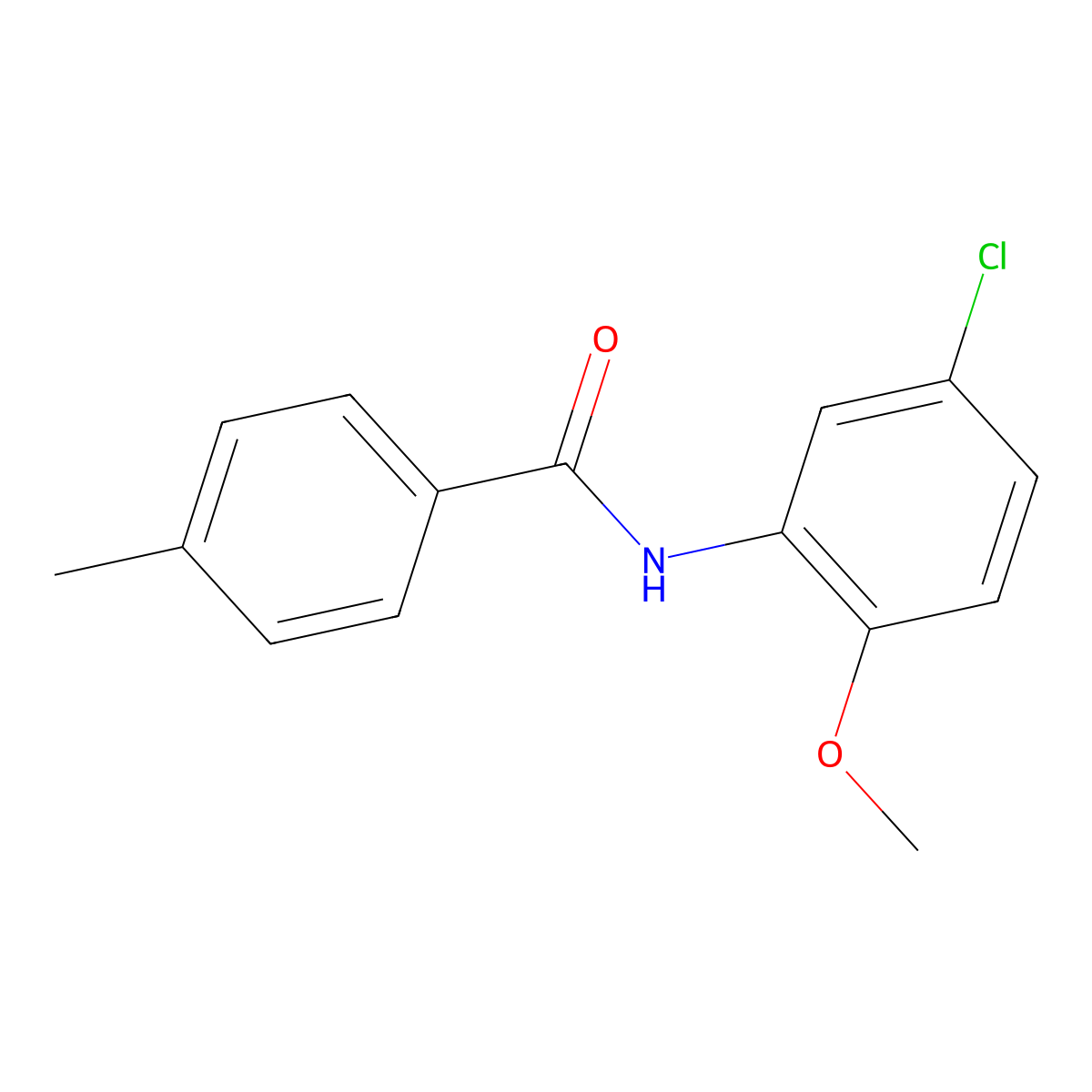 N-(5-chloro-2-methoxyphenyl)-4-methylbenzamide molecular structure, CAS 326884-38-2