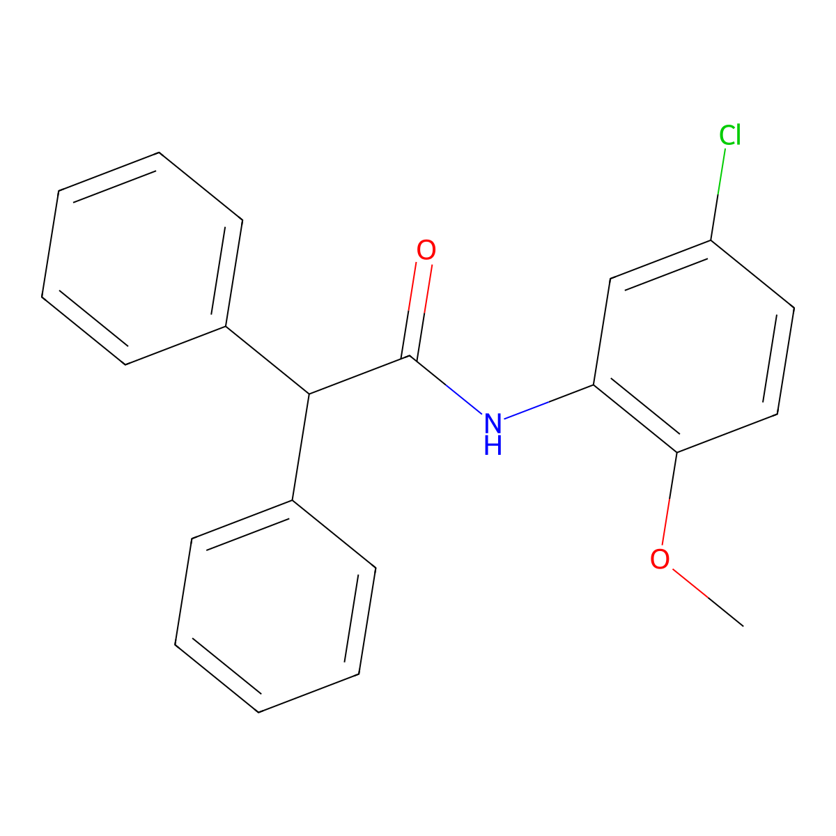 N-(5-chloro-2-methoxyphenyl)-2,2-diphenylacetamide molecular structure, CAS 326884-40-6