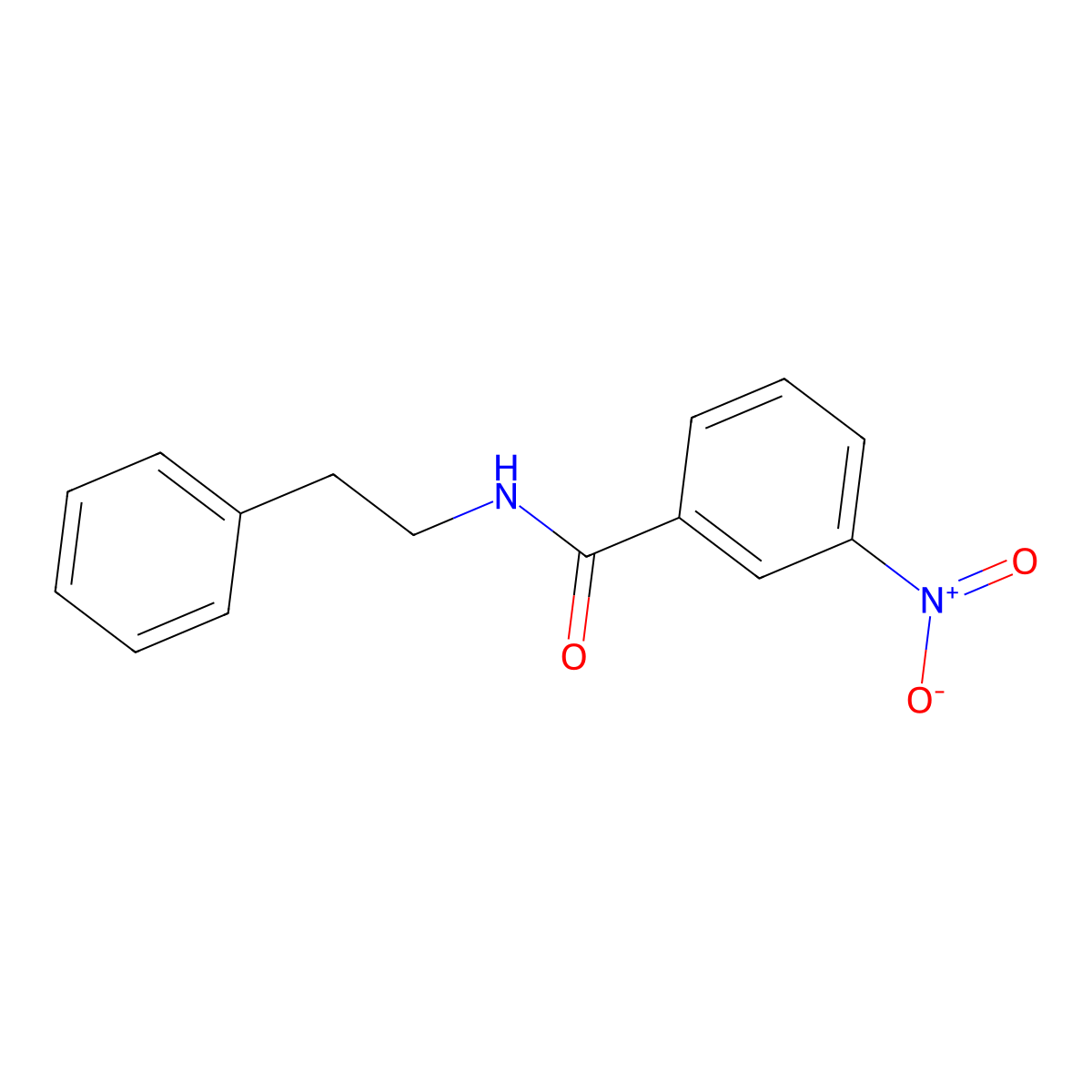 3-nitro-N-(2-phenylethyl)benzamide molecular structure, CAS 326884-52-0