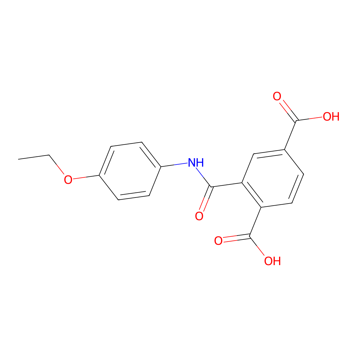 2-[(4-Ethoxyphenyl)carbamoyl]terephthalic acid molecular structure, CAS 326884-57-5