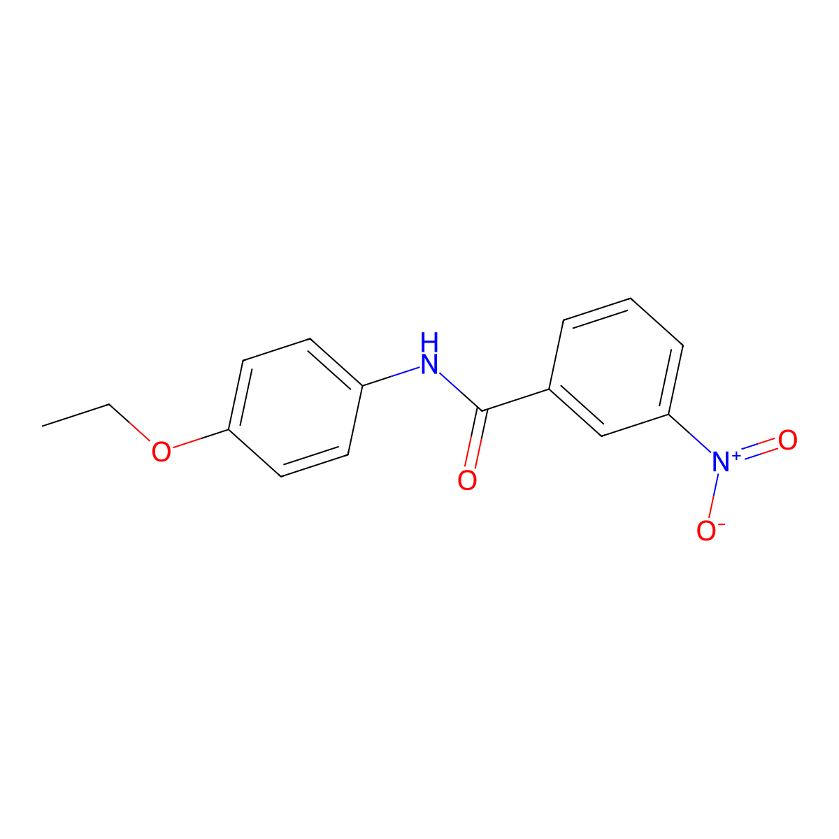 N-(4-ethoxyphenyl)-3-nitrobenzamide molecular structure, CAS 326884-59-7