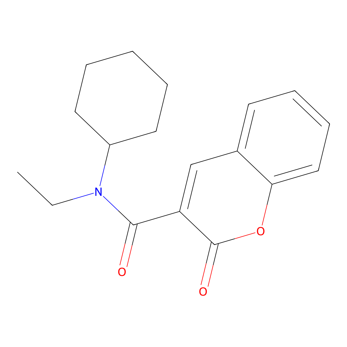 N-cyclohexyl-N-ethyl-2-oxo-2H-chromene-3-carboxamide molecular structure, CAS 326885-01-2
