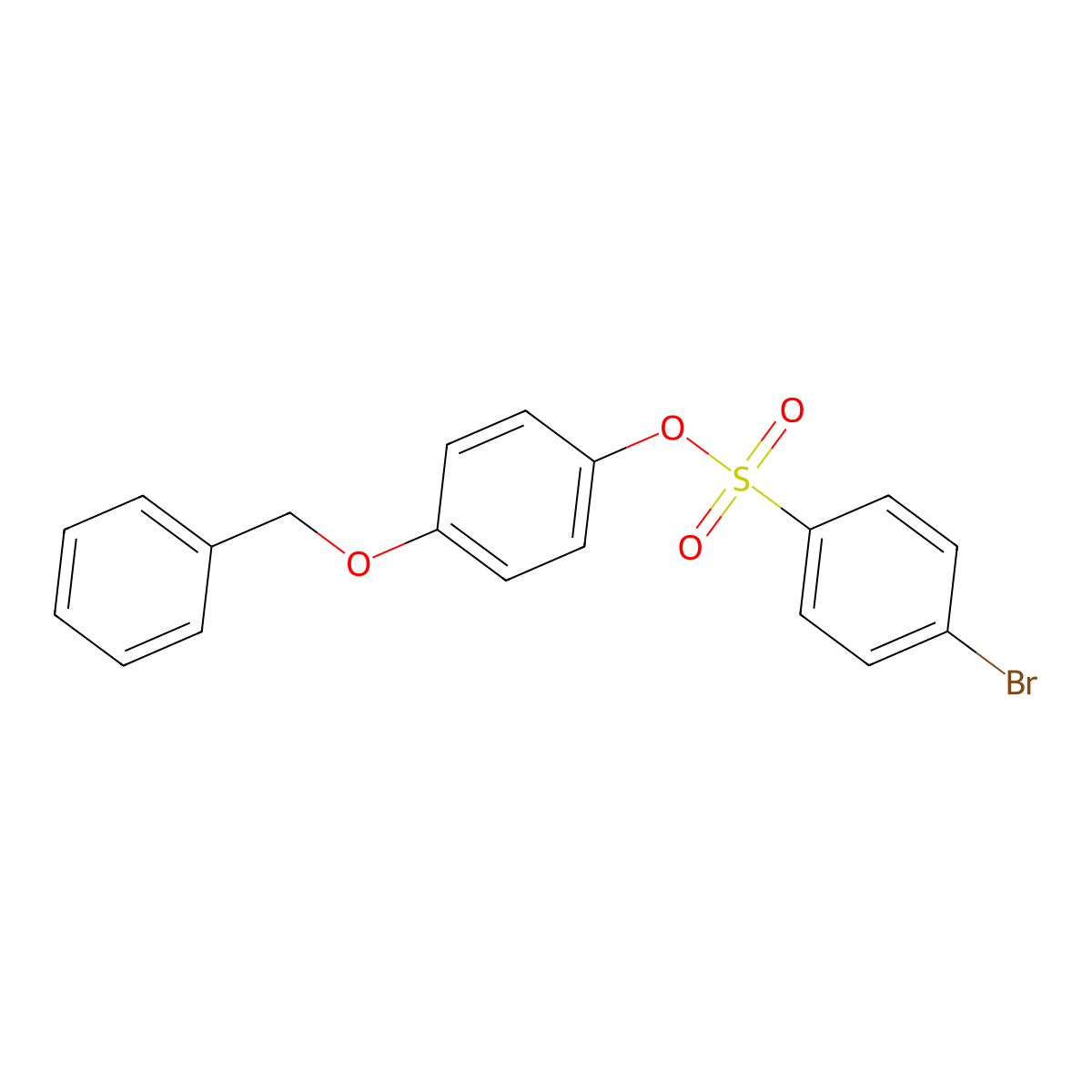 4-(Benzyloxy)phenyl 4-bromobenzenesulfonate molecular structure, CAS 326885-08-9