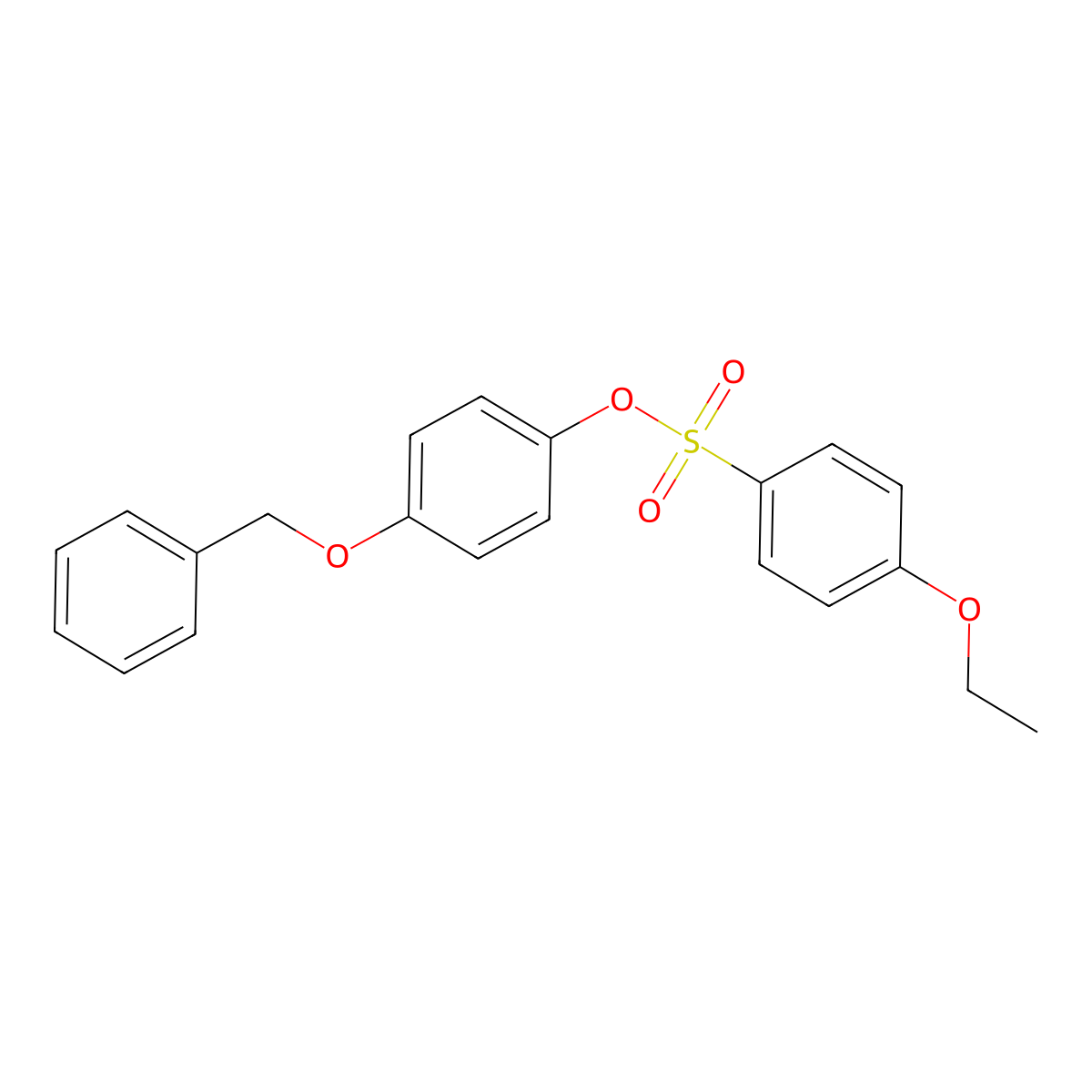 4-(Benzyloxy)phenyl 4-ethoxybenzenesulfonate molecular structure, CAS 326885-17-0