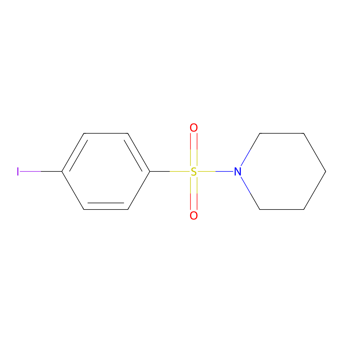 1-(4-Iodobenzenesulfonyl)piperidine molecular structure, CAS 326885-21-6