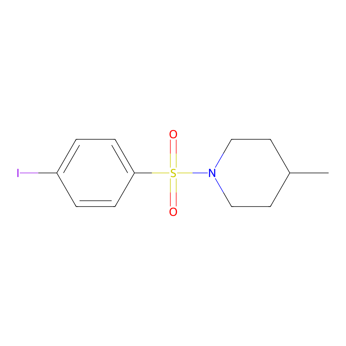 1-(4-Iodobenzenesulfonyl)-4-methylpiperidine molecular structure, CAS 326885-22-7