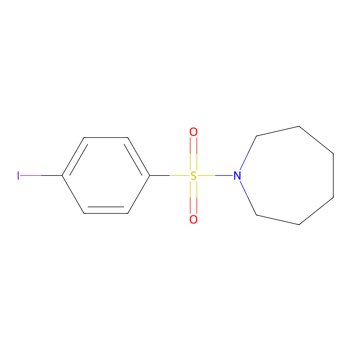 1-(4-Iodophenyl)sulfonylazepane molecular structure, CAS 326885-28-3