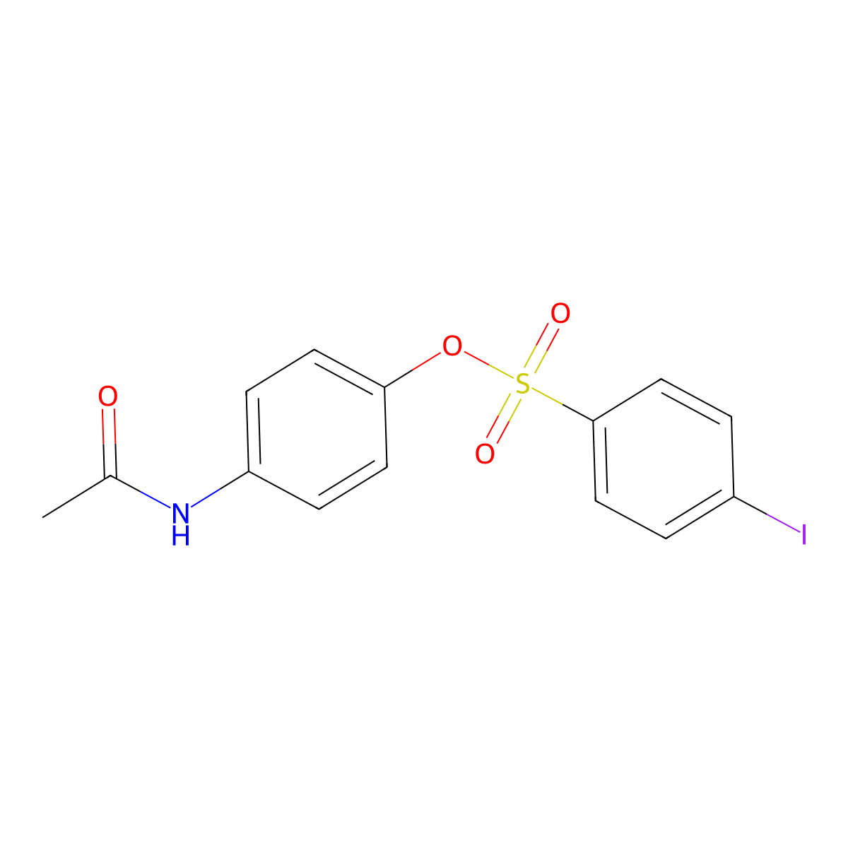 4-(Acetylamino)phenyl 4-iodobenzenesulfonate molecular structure, CAS 326885-30-7